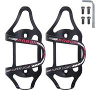 Apt-Lot De 2 Supports De Bouteille D'eau Pour Vélo Léger En Alliage D'aluminium Avec Chargement Latéral Pour Vélo De Route, Vtt - Rouge