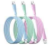 APT-Lot de 3 câbles USB-C vers USB-C de 60 W, 0,9 m, câble de charge de type C ¿ Compatible avec iPhone 15/15 Pro/Pro Max, MacBook Pro, iPad Pro, Samsung Galaxy S23, Google Pixel 7, LG, Nintendo Swit