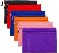 Apt-Lot De 6 Pochettes À Fermeture Éclair A4 - En Tissu Oxford - Double Couche - Étanche - Pour Ranger Des Dossiers, Des Articles De Papeterie, Des Cosmétiques, L'école, Le Bureau, Les Voyages