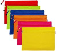 Apt-Lot De 6 Pochettes À Fermeture Éclair A4 - En Tissu Oxford - Double Couche - Étanche - Pour Ranger Des Dossiers, Des Articles De Papeterie, Des Cosmétiques, L'école, Le Bureau, Les Voyages