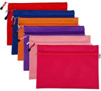 Apt-Lot De 6 Pochettes À Fermeture Éclair A4 - En Tissu Oxford - Double Couche - Étanche - Pour Ranger Des Dossiers, Des Articles De Papeterie, Des Cosmétiques, L'école, Le Bureau, Les Voyages