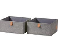 Apt-Love It Store It \U2013 Premium \U2013 Set 2 Boîtes De Rangement Tissu 30x30x15cm \U2013 Organisateur Tiroir Vêtement Pliable \U2013 Pour Placard, Armoire, Sous-Vêtement \U2013 Gris Chiné