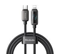 Apt-Mcdodo Câble Usb C Vers Lightning Iphone Câble De Charge Led Display Power Delivery Nylon Compatible Avec Iphone 14/13/13 Pro/13 Pro Max/13 Mini/12/12 Pro Max/12 Mini/11 Pro/X/Xs/Xr/8/Se