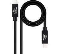 Apt-Nanocable 10.01.5001 - Usb 4 Gen 3x2 40gbps 5a/240w, Usb-C Vers Usb-C, Compatible Avec Thunderbolt 3 Et Thunderbolt 4, Jusqu'à 8k À 60hz, Noir, 1 Mètre
