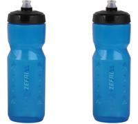 Apt-Pack Sense Soft 80 Bidon Velo Et Vtt- Lot De Deux Gourdes Sport Souples Et Inodores - Bidon Eau Sans Bpa - Tetine Silicone - Bleu Transparent, 2 X 800 Ml