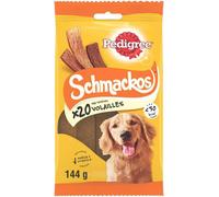 Apt-Pedigree Schmackos Récompenses Mix Saveurs Volailles Pour Chien, Lot De 9 Sachets De 20 Friandises (9 X 144 G)