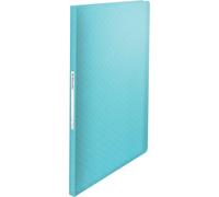 Apt-- Porte-Vues A4 Avec 40 Pochettes, Capacité 80 Feuilles, Rangement & Présentation De Documents, Maison / Bureau, Motif Texturé, Gamme Colour'breeze, Bleu, 626227