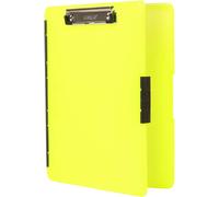 APT-Slimcase Lot de 2 Porte-Blocs en Plastique avec Rangement et Ouverture latérale, Fournitures de Bureau pour Organiser, Transporter et Ranger, Support A4, idéal pour Les Infirmiers, Jaune Fluo