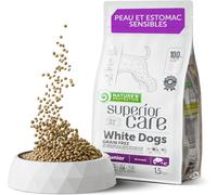 APT-Superior Care Croquettes Chien Junior à Poils Blancs - Nourriture pour Chiens au Saumon - Réduit Les Larmoiements - Omégas 3 et 6 - pour Une Peau et Un Pelage Sains (1,5 kg)