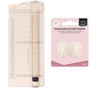 Apt-Vaessen Creative Massicot Avec Plioir De 11,4 X 30,5 Cm ¿ Coupe-Papier Et Plaque De Rainurage 2-En-1 Ivoire Pour Scrapbooking, Cartes Et Loisirs Créatifs ¿ 2 Lames De Rechange Inclus, Blanc, Dive