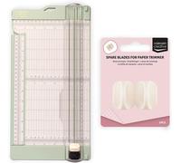 Apt-Vaessen Creative Massicot Avec Plioir De 15,2 X 30,5 Cm ¿ Coupe-Papier Et Plaque De Rainurage 2-En-1 Vert Scrapbooking, Cartes Et Loisirs Créatifs ¿ 2 Lames De Rechange Inclus, Menthe-Blanc, Dive