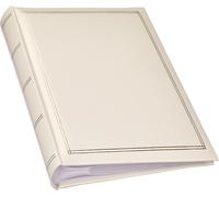 Apt-Walther Design Album Photo Blanc 200 Photos 13 X 18 Cm Memo Book Simili Cuir Avec Gaufrage, Monza Me-139-W