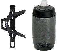 Apt-Zefal Kit Pulse Z2 Et Sense Pro 50 - Porte-Bidon À Introduction Latérale Et Bidon 500 Ml - Idéal Cadres À Espace Limité, Noir