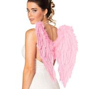 Aptafêtes - AC0049/ROSE - Ailes d'ange plumes rose -Taille 50 x 50 cm