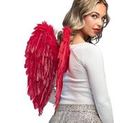 Aptafêtes - AC0049/ROUGE - Ailes d'ange plumes rouge - taille 50 x 50 cm