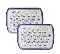 Aptfkec Phare Avant DRL Pour Jeep Pour Wrangler YJ Pour Cherokee XJ H6014 H6052 H6054 H4 Phare Accessoires De Voiture Lampe À LED Dernier Style 2 Pièces 7X6 5X7 Phares LED