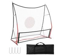 Aptliton Filet De Rebond De Football Pliable 180x140x80 cm Rouge | Double Face Rebondisseur Multidirectionnel | Cadre en Fer et Filet PE | Équipement d’Entraînement pour Tir, Passe et Contrôle