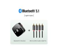 (aptx avec ligne 2RCA) Récepteur Bluetooth RCA 5.1 aptX HD Jack 3,5 mm Adaptateur sans fil auxiliaire Musique