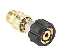 ApuaVireo&Co Adaptateur for nettoyeur haute pression M22 femelle pivotant, compatible avec les raccords rapides 3/8" et 1/4", lot de 2(A5)