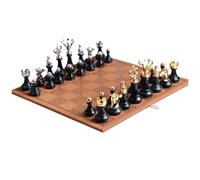ApuaVireo&Co Jeux d'échecs internationaux Hetian Jade Deluxe, Jeu de Voyage Portable Fait à la Main avec boîte Rangement, Plateau créatif délicat