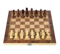 ApuaVireo&Co Jeux d'échecs internationaux Jeu Pliable en Bois avec Rangement Interne Échecs Anciens de Voyage Échiquier