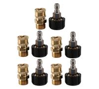 ApuaVireo&Co Lot de 5 adaptateurs for nettoyeur haute pression M22 (14 mm vers 1/4 pouce) à connexion rapide, multicolores