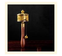 ApuaVireo&Co Moulin à prières portatif en cuivre, écritures de culte tibétaines du Bouddha en Laiton