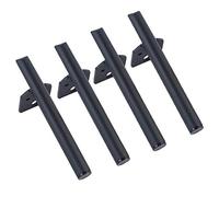 ApuaVireo&Co Pieds de Meubles en métal, Embouts de Rechange for canapé, Fauteuil, Pouf, Armoire, avec vis de Fixation, Lot de 4(Matte Black,180mm)