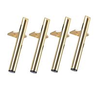ApuaVireo&Co Pieds de Meubles en métal, Embouts de Rechange for canapé, Fauteuil, Pouf, Armoire, avec vis de Fixation, Lot de 4(Golden,150mm)
