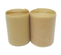 ApuaVireo&Co Ruban Auto-agrippant à Coudre Ensemble de Bandes de Fixation en Nylon Non adhésives de 100 mm de Large(Khaki,100MM x 5 Yard)
