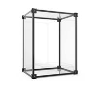 ApuaVireo&Co Vitrine en Acrylique avec Cadre en Aluminium, Cube de Rangement Transparent empilable, à Monter soi-même, Plusieurs Tailles Disponibles(Clear,30x20x30CM)