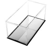 ApuaVireo&Co Vitrine en Acrylique for Objets de Collection, modèle Cube avec Base Noire Amovible, Transparente, Plusieurs Tailles((LxWxH) 25x25x15cm)