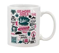 Apular Gilmore Mug à café en céramique pour filles avec infographie pour anniversaire de mariage Cadeau de Noël Tasse à thé Décoration d'intérieur 325 ml
