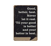 Apular Good Better Best Citation de St Jérôme Citation inspirante Art mural inspirant Typographie Typographie Poster mural fantaisie 20,3 x 30,5 cm Panneau mural humoristique Homme grotte cool