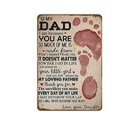 Apular Poster humoristique en métal avec inscription « To My Dad I Am Because So Much of Me is Made from You » - Affiche murale humoristique pour porte - 20,3 x 30,5 cm
