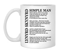 Apular Tasse à café et à thé avec paroles Simple Man - 325 ml