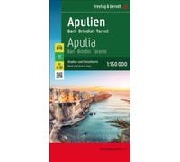 Freytag & Berndt – Apulien : Bari, Brindisi, Taranto – Échelle 1:150 000 – Éd. multilingue, Broché