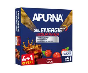 Apurna Étui gels énergie Guarana - Cola 4+1 TU