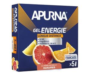 Apurna Gels Énergie Longue Distance Format Étui Arôme Agrumes