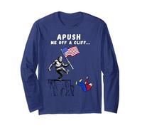APUSH Me Off a Cliff 2025 Examen AP pour étudiants Drapeau américain Manche Longue
