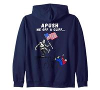 APUSH Me Off a Cliff 2025 Examen AP pour étudiants Drapeau américain Sweat à Capuche