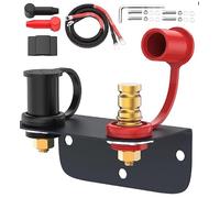 Aputoxz Bornes de batterie à distance avec support de montage et câbles, kit de relocalisation de batterie pour camions, voitures, VTT, VUTT, tracteur, tondeuse, bateau, outil de charge avec capuchon