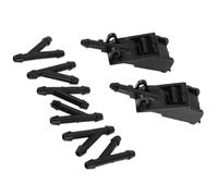 Aputoxz Buse de lave-glace compatible avec Volkswagen Jetta 1999-2012, Passat Golf Beetle Bora Polo Touareg, OEM # 6E0955985, jet d'essuie-glace avant avec 6 connecteurs de tuyau en Y, plastique noir