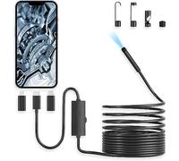Aputoxz Caméra d'inspection endoscope HD 1920p avec 8 lumières LED réglables, caméra endoscopique avec lumière, caméra serpent semi-rigide de 3 m, endoscope étanche IP68 de 8 mm