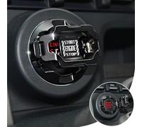 Aputoxz Coque de bouton poussoir de démarrage, protection de bouton d'arrêt du moteur de voiture, accessoires de voiture cool en alliage de zinc de qualité supérieure, autocollant de décoration