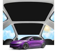 Aputoxz Lot de 2 pare-soleil pour Tesla Model 3 2016-2023 - Noir - Cristal de glace nano - Ne s'affaisse jamais - Avec clips et sac de rangement - Accessoires sur mesure pour une protection UV en