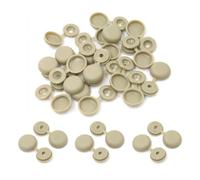 AputoXz Lot de 20 caches de vis à charnière beige - 4 mm - Capuchons pliables en plastique pour voiture, meubles ou projets de maison