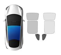 Aputoxz Tesla Model 3 - Ensemble de pare-soleil pour toit ouvrant 2020-2023, housses de toit avant et arrière avec argent réfléchissant, sans espace, installation facile, protection contre la chaleur