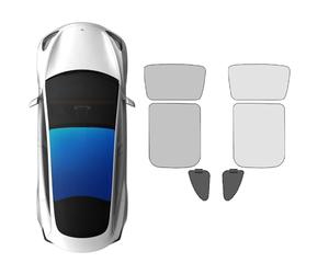 Aputoxz Tesla Model 3 - Ensemble de pare-soleil pour toit ouvrant 2020-2023, housses de toit avant et arrière avec argent réfléchissant, sans espace, installation facile, protection contre la chaleur