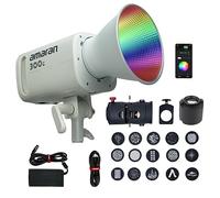 Aputure Amaran 300C Blanc, Lampe vidéo COB LED RVB 300 W avec Kits d'objectifs Amaran Spotlight SE 36 degrés